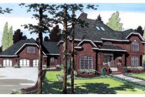 European Exterior - Front Elevation Plan #312-809