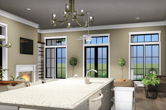 Interior - Kitchen for Bungalow House Plan #44-238 - 2 bed, 2 bath