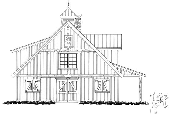 Exterior - Other Elevation for Barndominium House Plan #942-62 - 3 bed, 2.5 bath