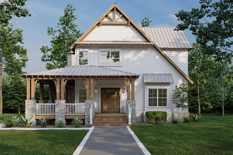 Dream House Plan - Cabin Exterior - Front Elevation Plan #923-25