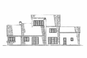 Exterior - Rear Elevation for Country House Plan #456-35 - 4 bed, 3.5 bath