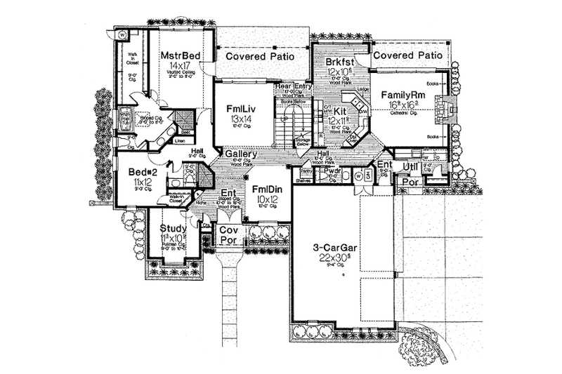 Home Plan - Floor Plan - Main Floor for European House Plan #310-916 - 4 bed, 3.5 bath
