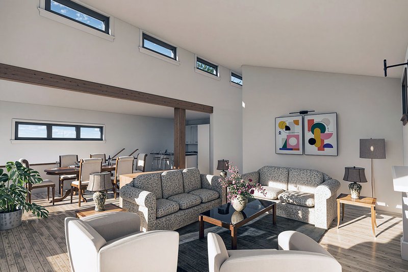 Architectural House Design - Interior - Family Room 1 for Country House Plan #1101-47 - 2 bed, 1 bath