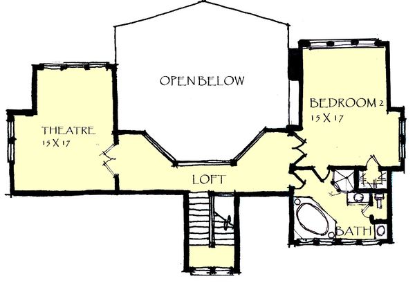 Craftsman Floor Plan - Upper Floor Plan #921-24
