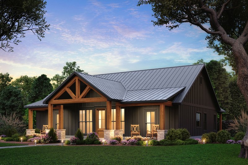 Architectural House Design - Exterior - Front Elevation 4 for Barndominium House Plan #1074-114 - 3 bed, 2 bath