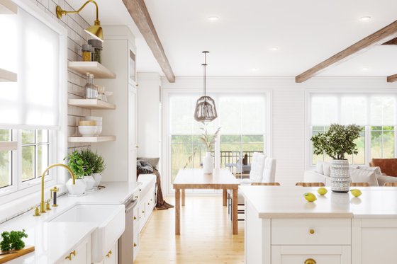 Interior - Kitchen for Bungalow House Plan #23-2798 - 6 bed, 2 bath