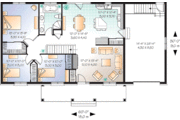 Cottage Style House Plan - 3 Beds 1 Baths 1350 Sq/Ft Plan #23-651 