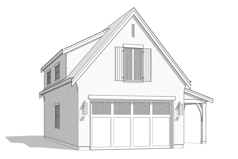 Home Plan - Exterior - Front Elevation 7 for Farmhouse House Plan #1114-55 - 1 bed, 1 bath