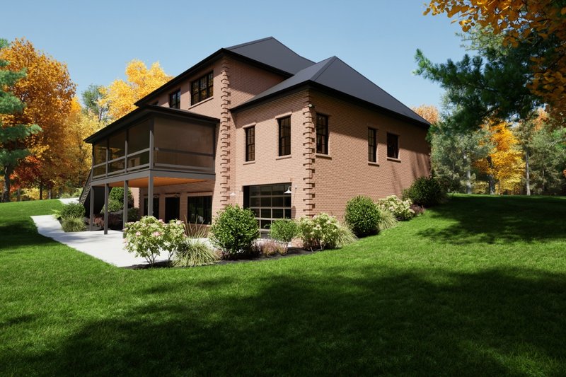 House Plan Design - Exterior - Rear Elevation 3 for Contemporary House Plan #1116-58 - 4 bed, 3.5 bath
