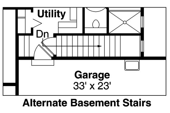 Floor Plan - Other Floor for Ranch House Plan #124-833 - 3 bed, 2 bath