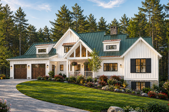 Exterior - Front Elevation 3 for Farmhouse House Plan #928-459 - 4 bed, 2.5 bath