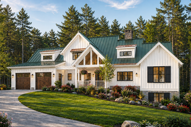 House Plan Design - Exterior - Front Elevation 3 for Farmhouse House Plan #928-459 - 4 bed, 2.5 bath