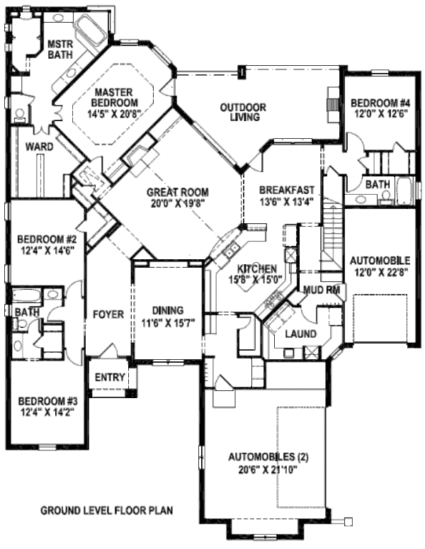 European Floor Plan - Main Floor Plan #141-272