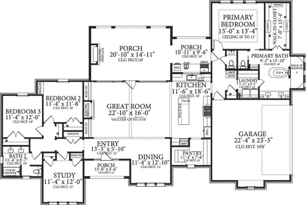 House Blueprint - Modern Floor Plan - Main Floor Plan #406-9672