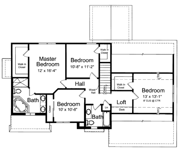 Home Plan - Country Floor Plan - Upper Floor Plan #46-447