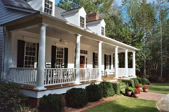 Exterior - Front Elevation 4 for Southern House Plan #137-234 - 4 bed, 3 bath