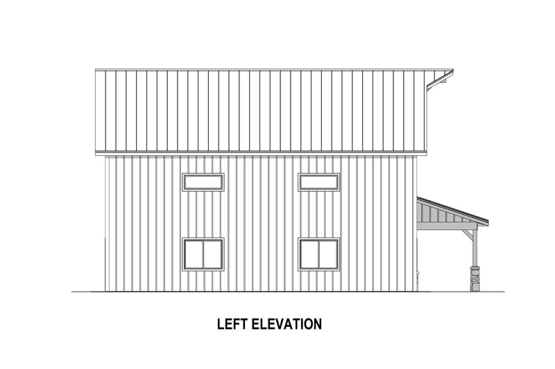 Architectural House Design - Exterior - Other Elevation 2 for Barndominium House Plan #1084-10 - 3 bed, 2.5 bath