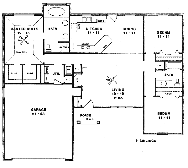 House Design - Mediterranean Floor Plan - Main Floor Plan #14-129