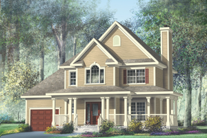 Country Exterior - Front Elevation Plan #25-2012