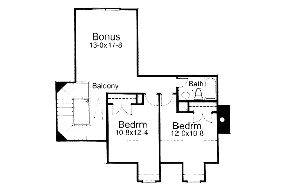 Floor Plan - Upper Floor for Country House Plan #120-112 - 3 bed, 3 bath