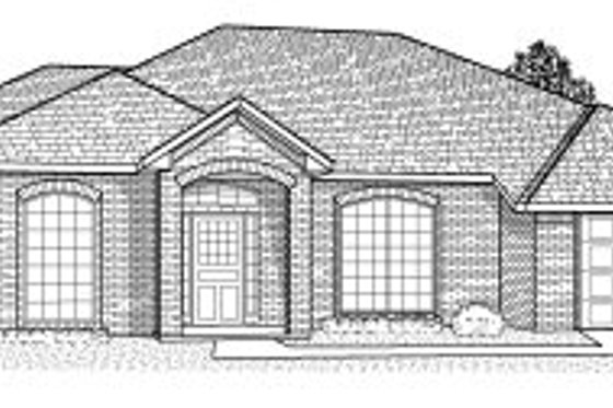 Exterior - Front Elevation for Traditional House Plan #65-497 - 3 bed, 3 bath