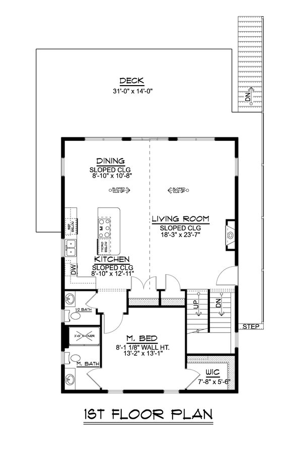 House Blueprint - Beach Floor Plan - Main Floor Plan #1064-26