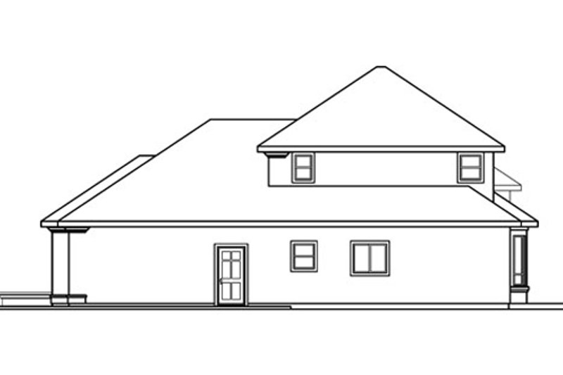 Home Plan - Exterior - Other Elevation 2 for Mediterranean House Plan #124-713 - 3 bed, 3.5 bath