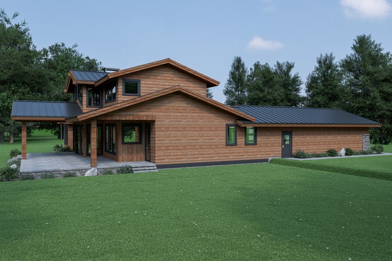 Architectural House Design - Photo 3 for Contemporary House Plan #1070-94 - 3 bed, 2.5 bath