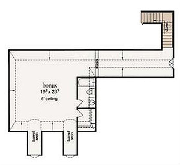 Architectural House Design - Mediterranean Floor Plan - Upper Floor Plan #36-463