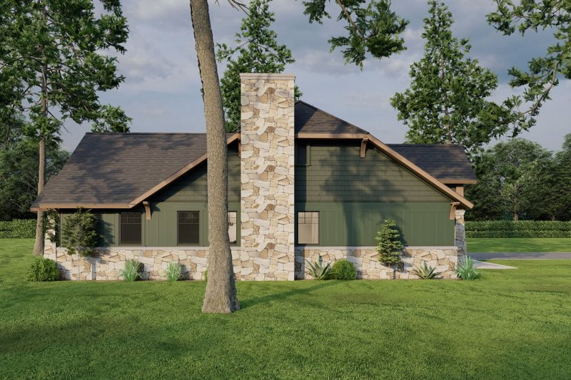 Architectural House Design - Exterior - Other Elevation 3 for Craftsman House Plan #17-2816 - 3 bed, 2 bath