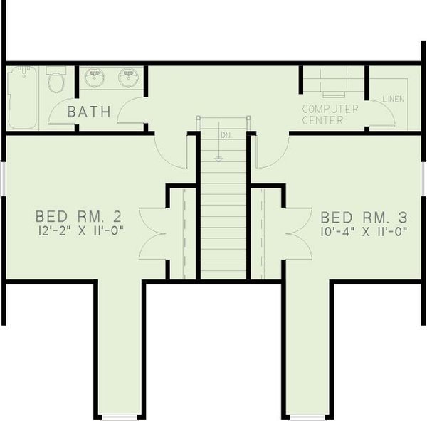 Traditional Floor Plan - Upper Floor Plan #17-216
