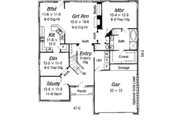 European Style House Plan - 4 Beds 2.5 Baths 2538 Sq/Ft Plan #329-271 