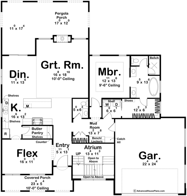 Dream House Plan - Adobe / Southwestern Floor Plan - Main Floor Plan #455-503