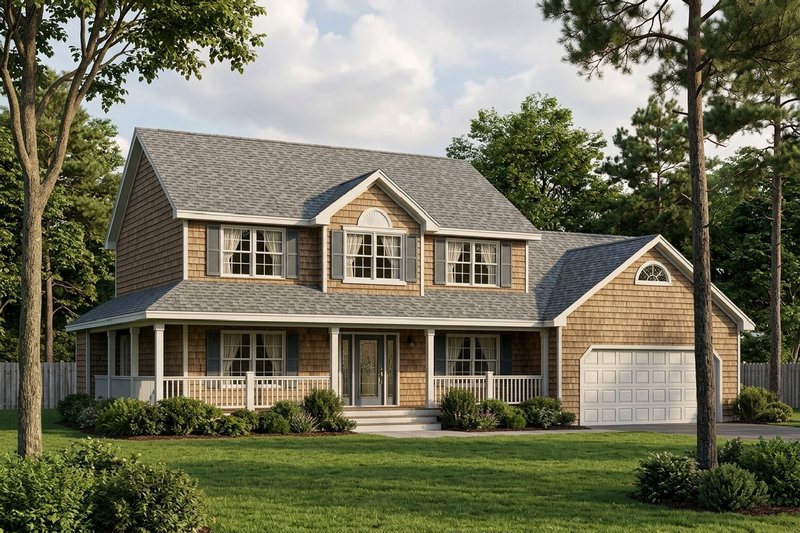 Dream House Plan - Exterior - Front Elevation 2 for Country House Plan #126-132 - 3 bed, 3 bath