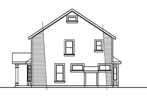 Exterior - Other Elevation 1 for Colonial House Plan #124-715 - 3 bed, 2.5 bath
