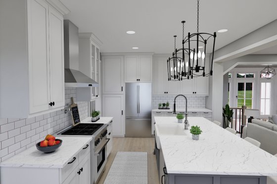 Interior - Kitchen 3 for Traditional House Plan #51-1297 - 3 bed, 3.5 bath