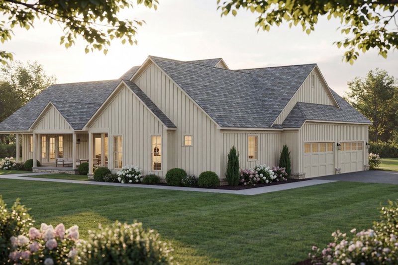 House Blueprint - Exterior - Other Elevation 2 for Farmhouse House Plan #923-493 - 4 bed, 4.5 bath