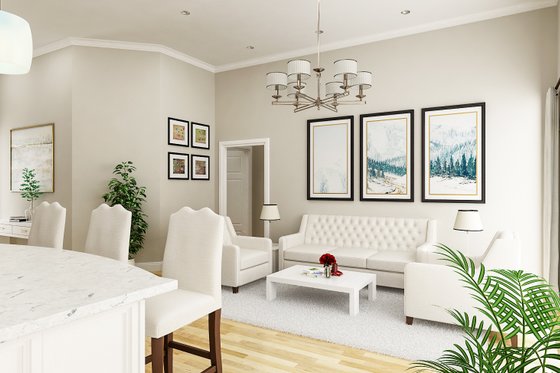 Interior - Family Room for Farmhouse House Plan #45-597 - 3 bed, 2 bath