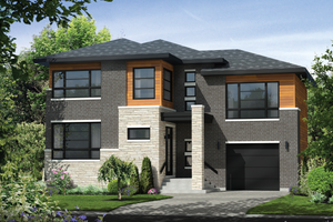 Contemporary Exterior - Front Elevation Plan #25-4421