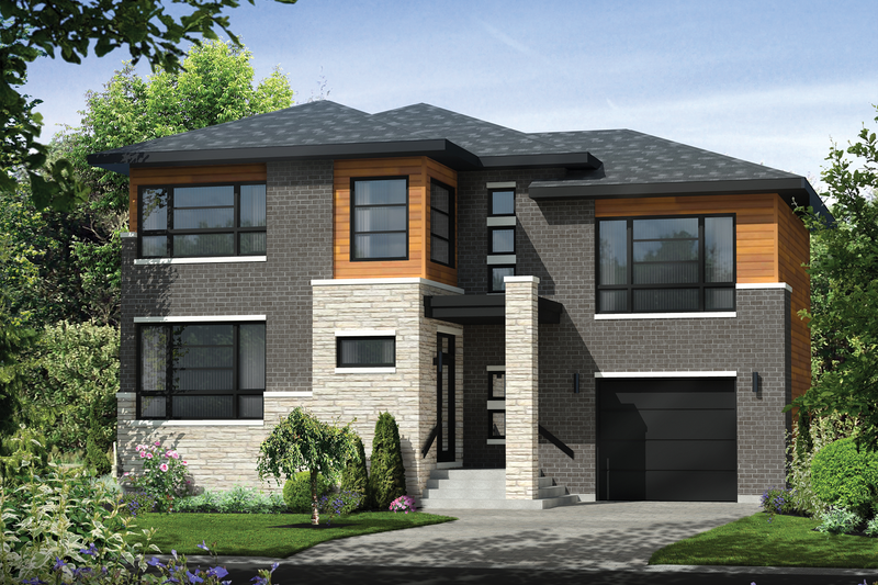 Contemporary Style House Plan - 3 Beds 1 Baths 2342 Sq/Ft Plan #25-4421