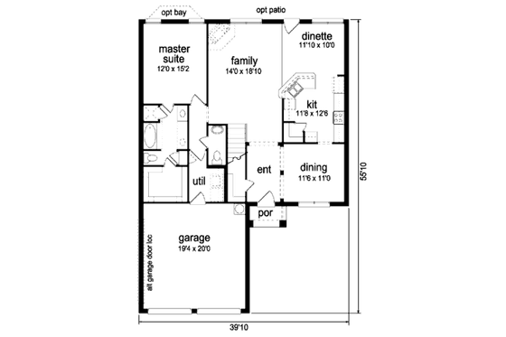 Floor Plan - Main Floor for Traditional House Plan #84-405 - 6 bed, 3.5 bath