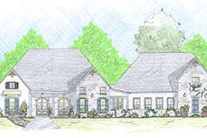 European Exterior - Front Elevation Plan #36-475