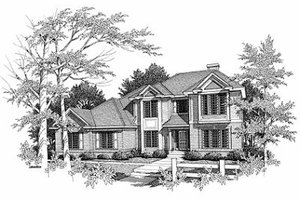 Traditional Exterior - Front Elevation Plan #70-392