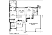 Ranch Style House Plan - 3 Beds 2 Baths 1948 Sq/Ft Plan #70-715 