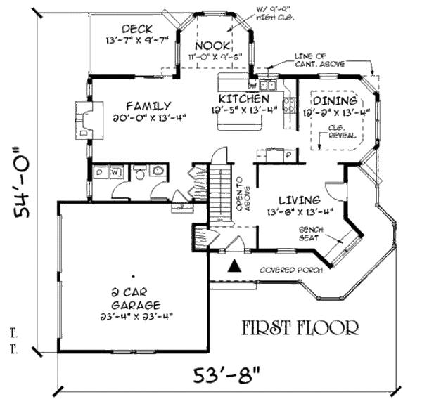 Traditional Floor Plan - Main Floor Plan #75-137