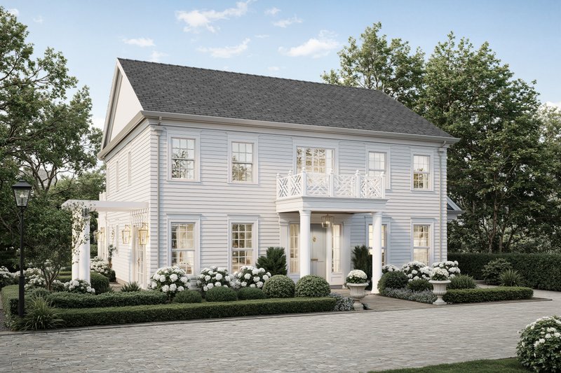 House Blueprint - Exterior - Front Elevation 4 for Traditional House Plan #1114-94 - 4 bed, 3.5 bath
