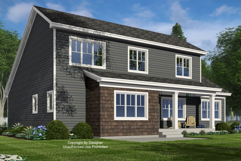 Architectural House Design - Exterior - Rear Elevation 1 for Bungalow House Plan #51-1367 - 4 bed, 3.5 bath