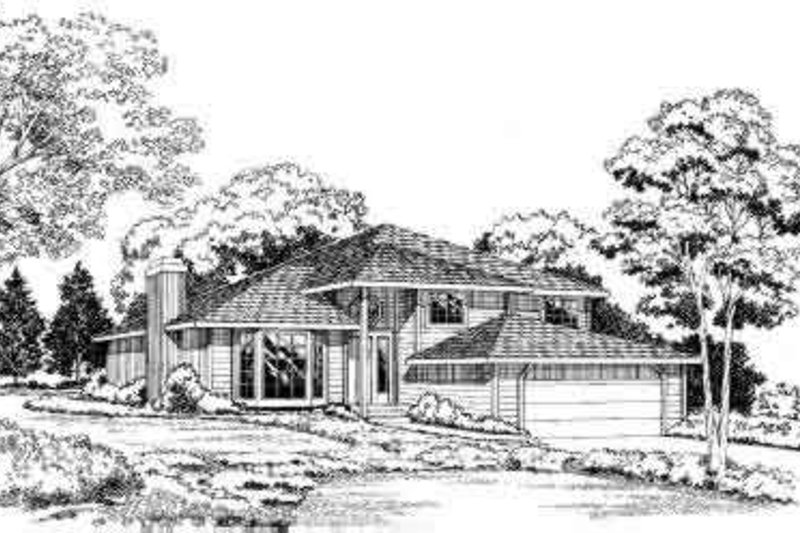 Exterior - Front Elevation 2 House Plan #312-242 - 3 bed, 2 bath