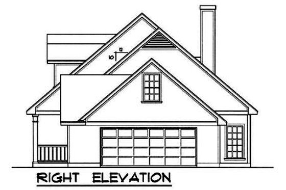 Exterior - Other Elevation 1 for Country House Plan #40-180 - 3 bed, 3 bath