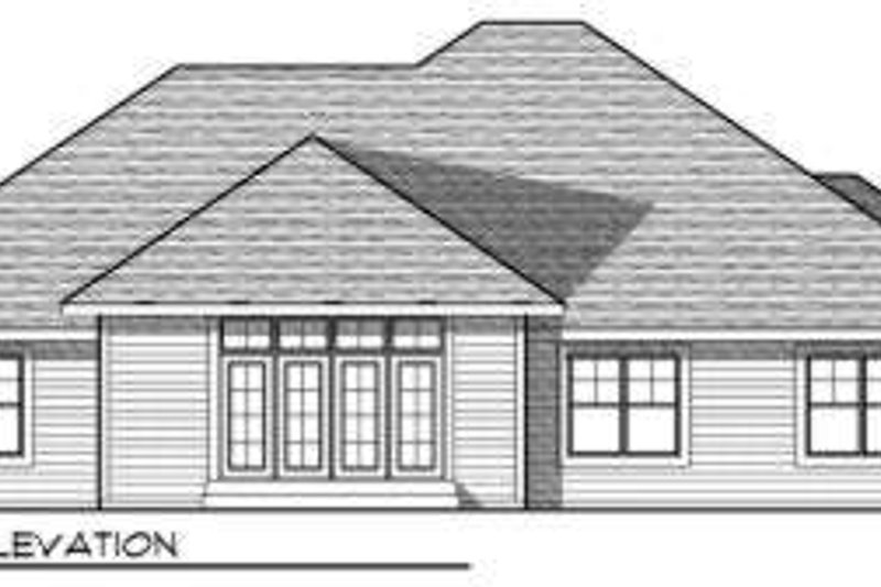 Home Plan - Exterior - Rear Elevation for Traditional House Plan #70-727 - 3 bed, 2.5 bath